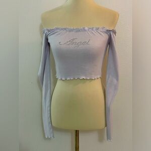 * Angel Rhinestone Top *‎ Forever 21 * Small *